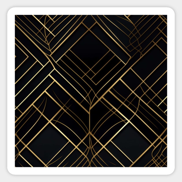 Golden Lattice: Luxurious Linearity in Gold Sticker by star trek fanart and more